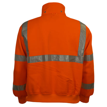 Reflective Apparel 602ST Sweatshirt with Removable Hood, orange, back