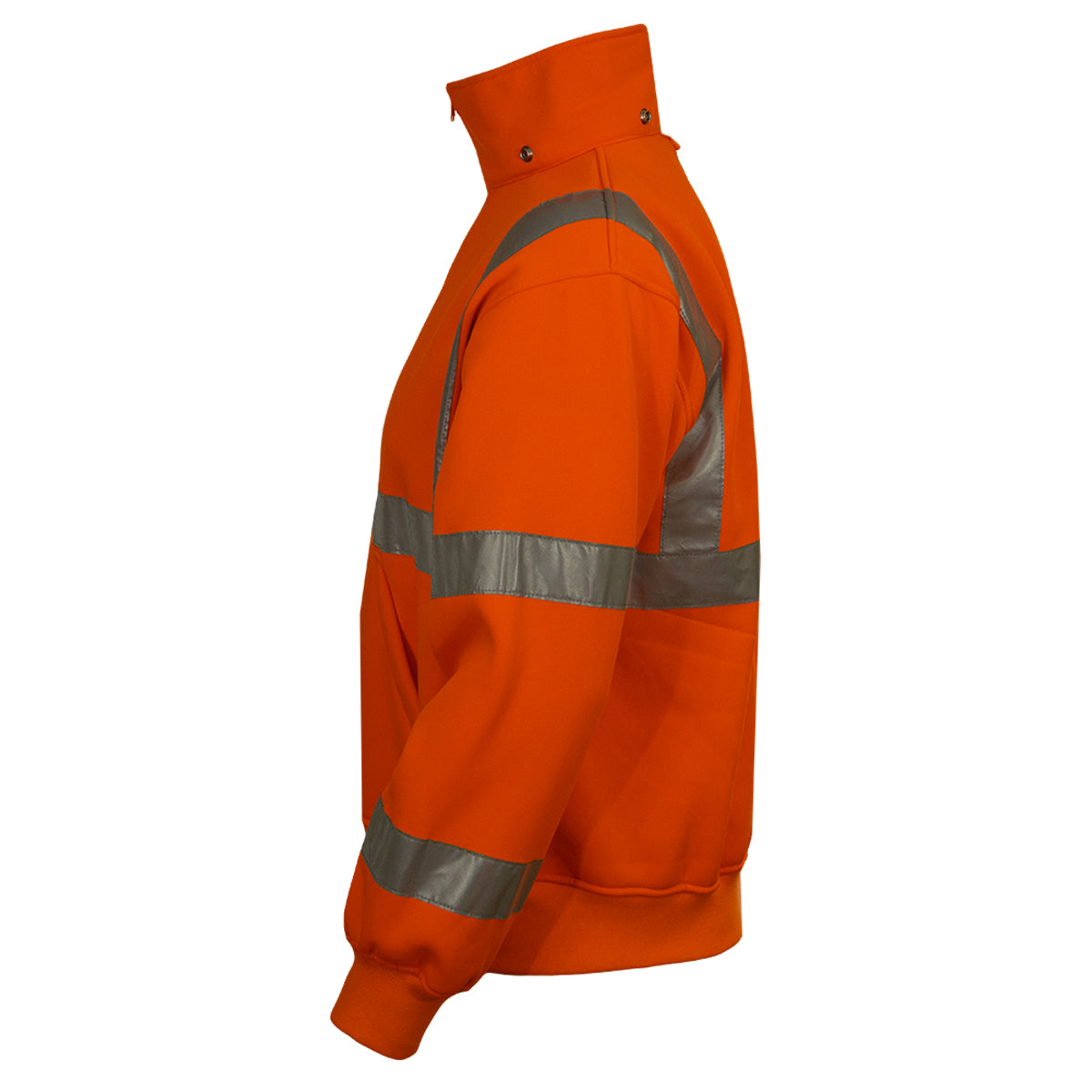 Reflective Apparel 602ST Sweatshirt with Removable Hood, orange, left side