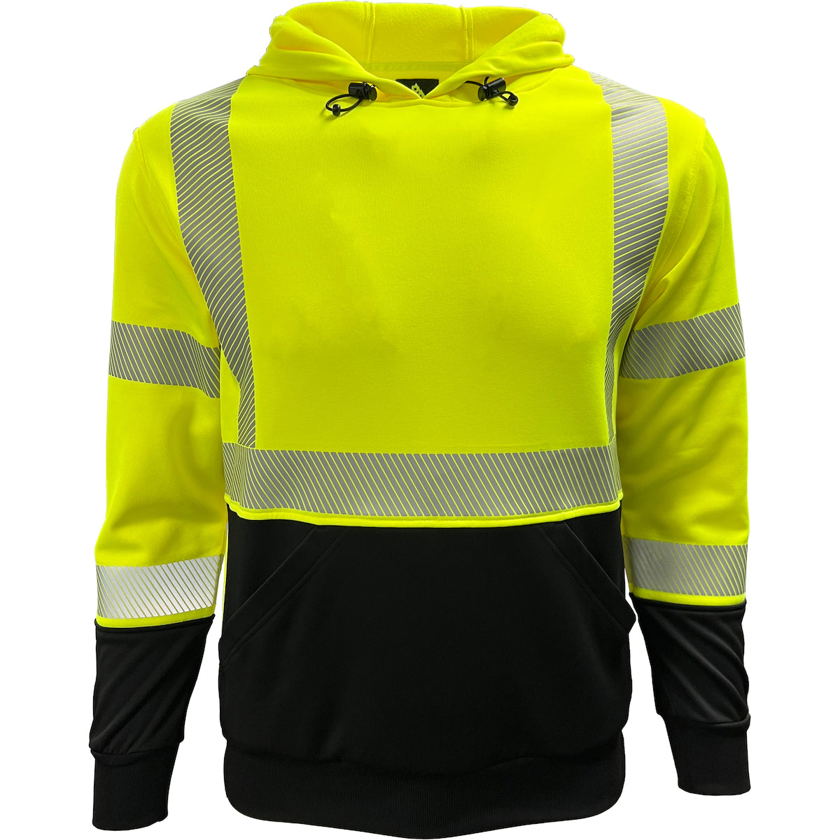 Reflective Apparel 604CT Pullover Sweatshirt, lime/black, front
