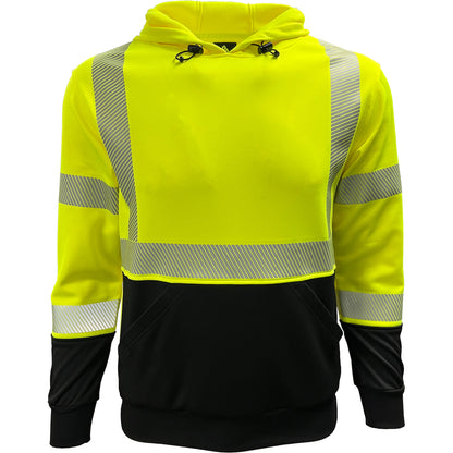 Reflective Apparel 604CT Pullover Sweatshirt, lime/black, front