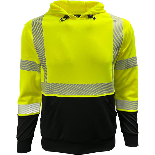 Reflective Apparel 604CT Pullover Sweatshirt, lime/black, front