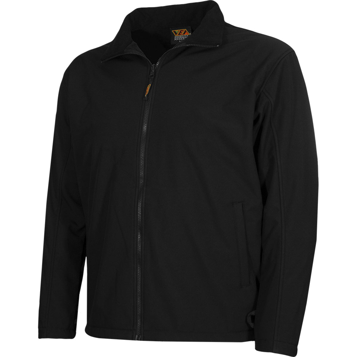 Reflective Apparel 625NT Full Zip Waterproof Softshell Jacket, black, 3/4 left