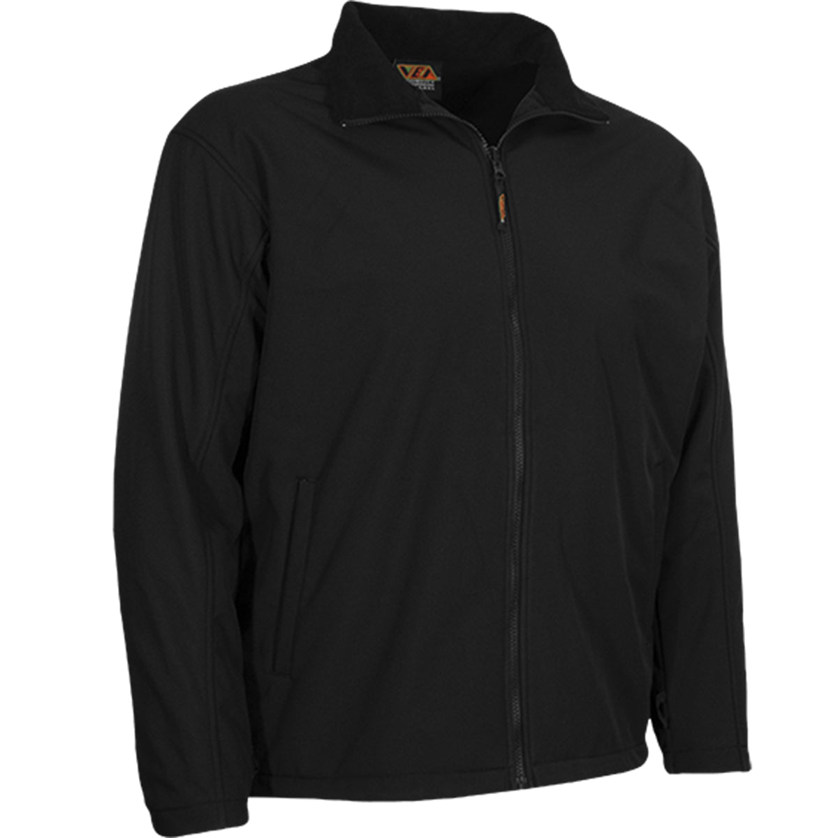 Reflective Apparel 625NT Full Zip Waterproof Softshell Jacket, black, 3/4 right