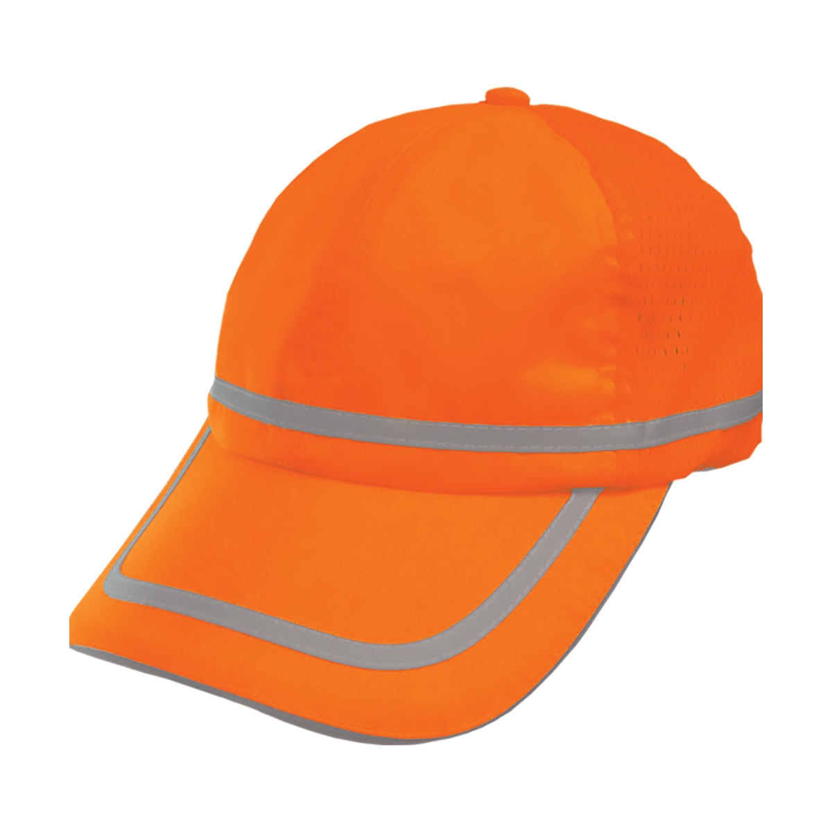 Reflective Apparel 803ST Baseball Hat with Adjustable Sweatband, orange, 3/4 view