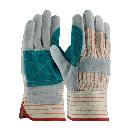 PIP 85-7512J Industry Grade Split Cowhide Leather Double Palm Glove