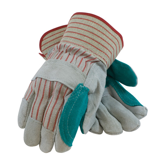 PIP 85-7512J Industry Grade Split Cowhide Leather Double Palm Glove